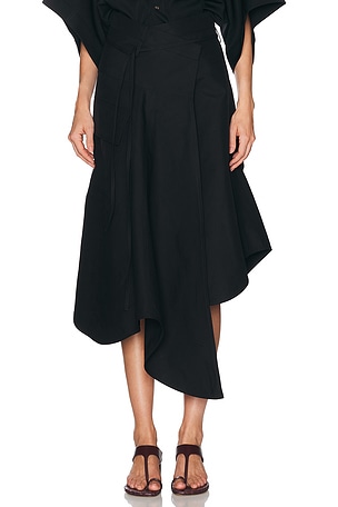 Bottega Veneta Toile Long Skirt in Black