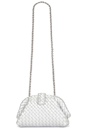 Bottega Veneta Small Lauren 1980 Bag in Metallic Silver