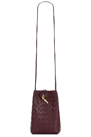 Bottega Veneta Andiamo Phone Pouch in Burgundy