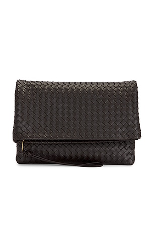 Bottega Veneta Trio Pouch in Chocolate