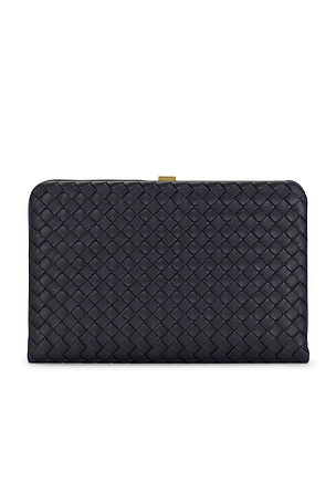 Bottega Veneta Mezzanotte Clutch in Navy
