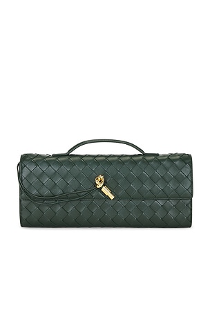 Bottega Veneta Andiamo Clutch in Green