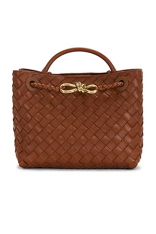 Bottega Veneta Small Andiamo Bag in Brown