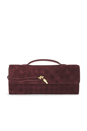 Bottega Veneta Andiamo Clutch in Burgundy