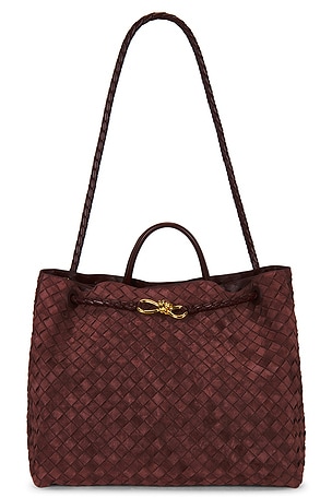 Bottega Veneta Large Andiamo Bag in Burgundy