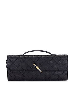 Bottega Veneta Andiamo Clutch in Navy