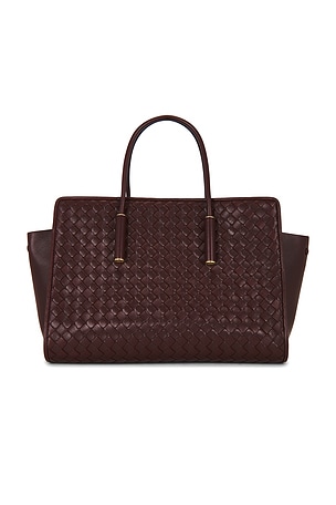 Bottega Veneta Small Barbara Tote Bag in Burgundy