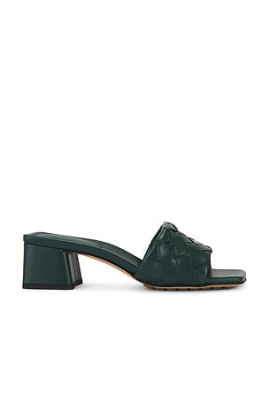 Bottega Veneta Parco Mule Sandal in Dark Green
