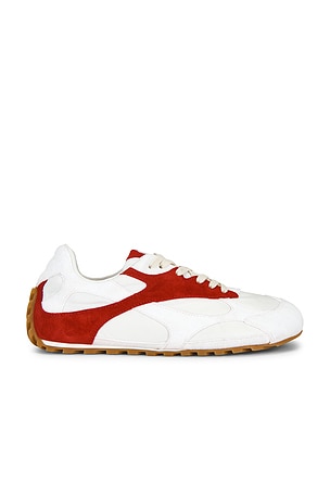Bottega Veneta Orbit Flash Sneaker in White,Red