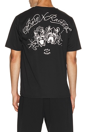 Born x Raised Bxr Sport: High Highs Performance Tee in Black