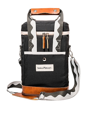 business & pleasure co. Wine Cooler Tote Bag in Black