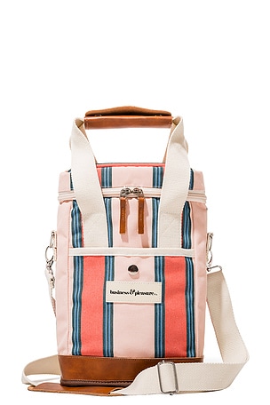 business & pleasure co. Wine Cooler Tote Bag in Pink