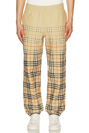 Burberry Ronnie Check Trousers in Brown