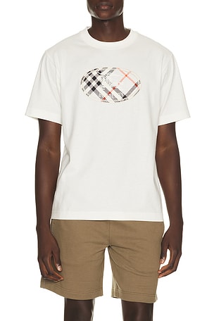 Burberry Ryan Knightstamp T-Shirt in Ivory