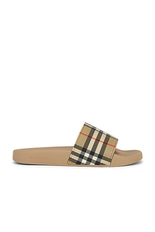Burberry Furley Slide in Taupe