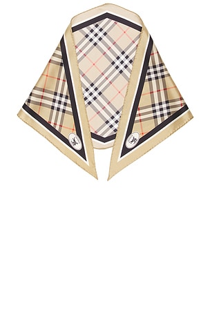 Burberry Knight Stamp Scarf in Tan,Black