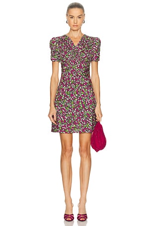 Burberry Jade Mini Dress in Pink,Green