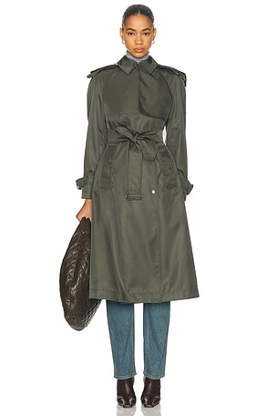 Burberry Tilbury Coat in Dark Green