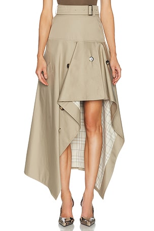 Burberry Heather Long Skirt in Beige
