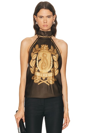 Burberry Scarf Halter Top in Brown