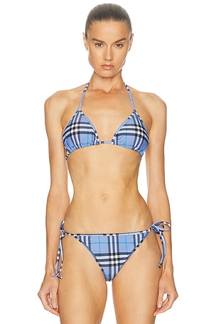 Burberry Triangle Bikini Top in Blue