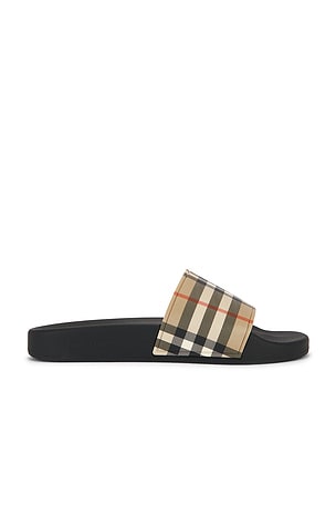 Burberry Furley Slide in Beige