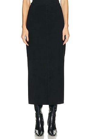 By Malene Birger Palomie Suede Skirt in Black
