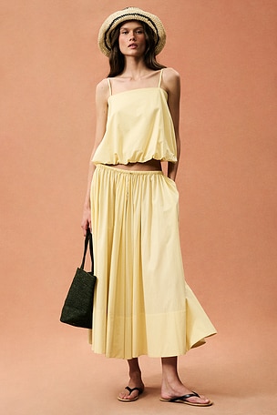By Malene Birger for FWRD Pheo Maxi Skirt in Yellow