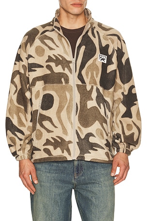 By Parra Just Like Heaven Fleece Jacket in Brown