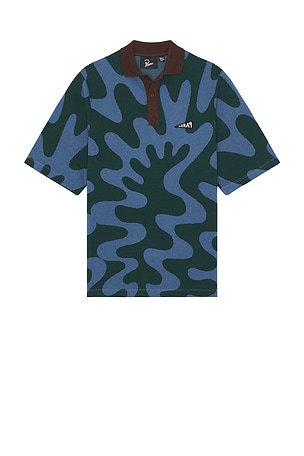 By Parra Splashed Polo Shirt in Green,Blue