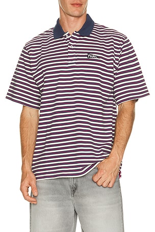 By Parra Flag Striper Polo Shirt in Multi