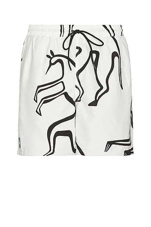 By Parra Yoga Walks Swim Shorts in White