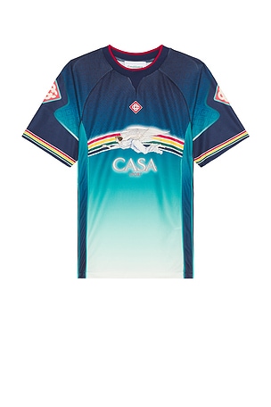 Casablanca Football Tee in Blue