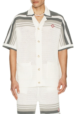 Casablanca Crochet Shirt in White