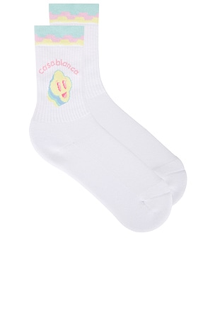 Casablanca For The Love Of Dance Socks in White