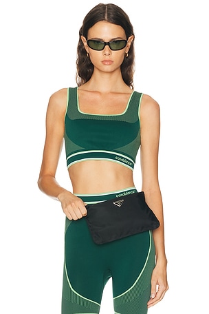 Casablanca Seamless Bralette Top in Green