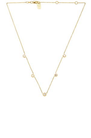 Carbon & Hyde Rose Chain Choker in Metallic Gold