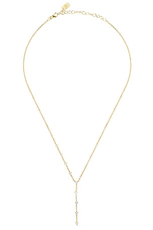 Carbon & Hyde Sparkler Lariat Necklace in Metallic Gold