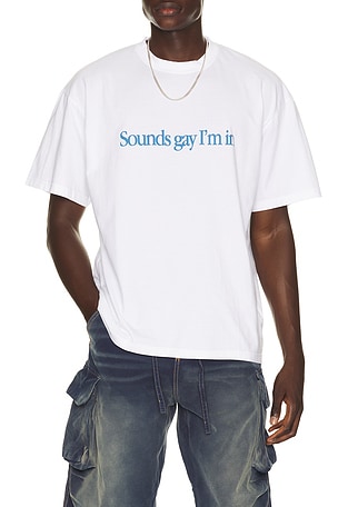 Carne Bollente Simply Sounds Gay Tee in White