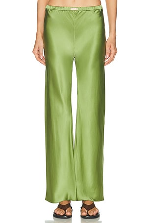 Comme Si The Silk Bias Pant in Green