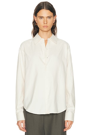 Comme Si La Shirt Flannel Classica in Cream