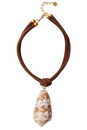 CHAN LUU Conch Necklace in Brown