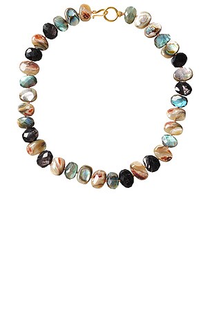 CHAN LUU Beaded Necklace in Neutral,Blue