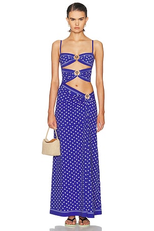 giulia maxi dress in black and cream lpa LPA Giulia Maxi Dress in Black And Cream