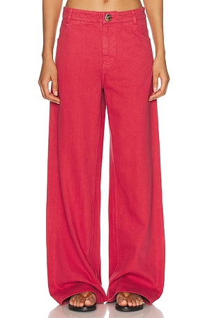Christopher Esber Relaxed Wide Leg in Red
