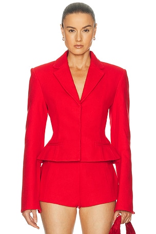 Christopher Esber Marnette Tailored Jacket in Red