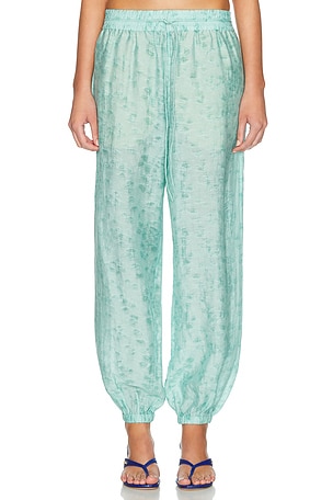 Christopher Esber Light Leak Jacquard Bennett Pant in Baby Blue