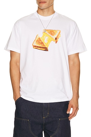 Carhartt WIP Short Sleeve Cheese Toast Tee Shirt in White
