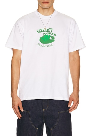 Carhartt WIP Short Sleeve Dont Snitch Tee Shirt in White