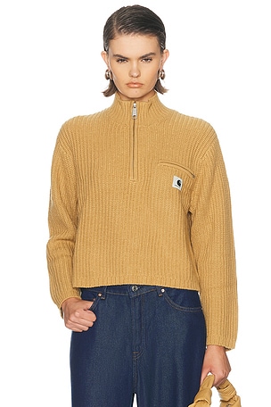 Helsa Pamelia Crew Neck Sweater in Taupe | FWRD